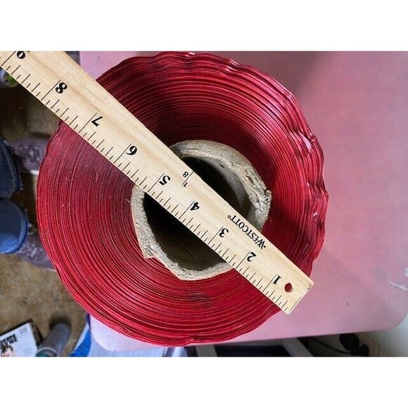 Large Spool Red Satin Decorative Craft Ribbon 3/4" Wide 13 1/2" x 7.5" 12.14 lbs - Picture 4 of 9